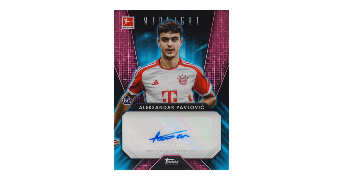 Aleksandar Pavlovic · 2023 Topps Midnight Bundesliga Glimmer Graphs ...