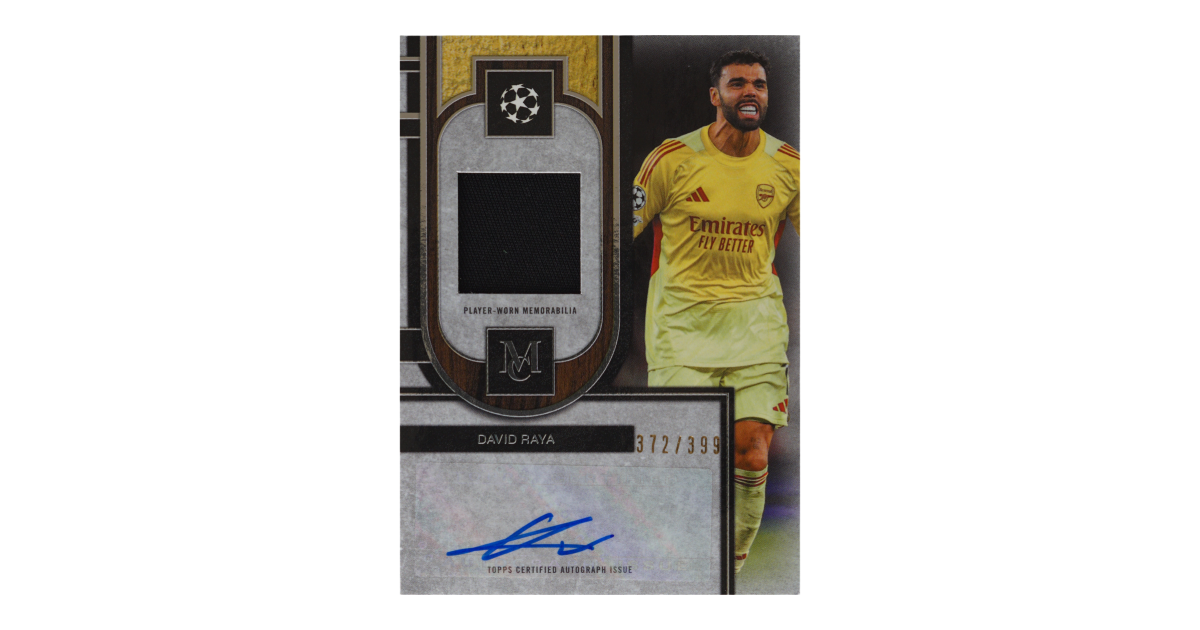 David Raya · 2025 Topps Museum Collection UCC Museum Autograph Relics ...